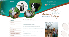 Desktop Screenshot of animal-college.de