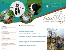 Tablet Screenshot of animal-college.de